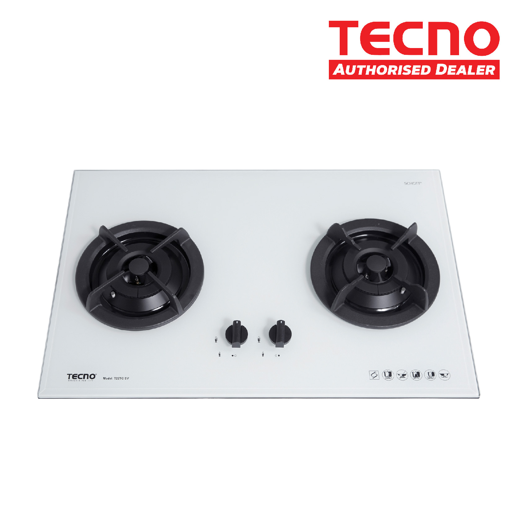 white smooth cooktop