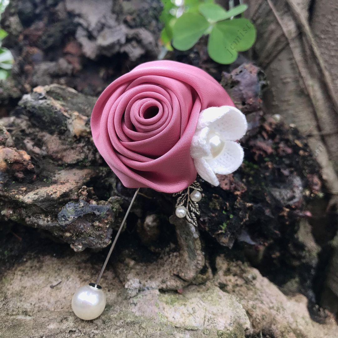 Hoa cài áo - Trâm cài áo nữ handmade (hình thật)