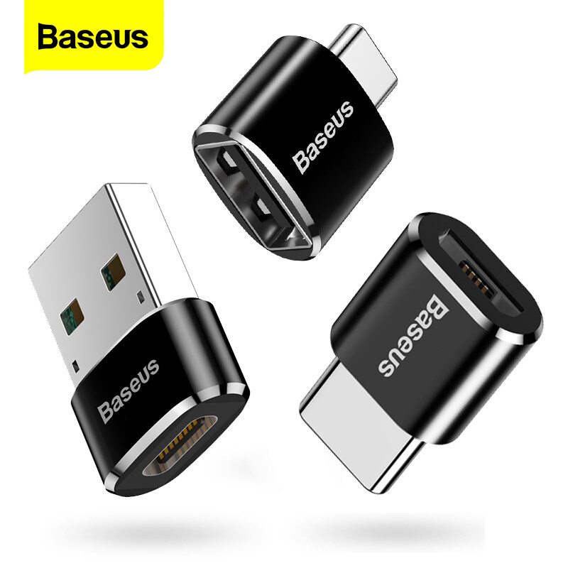 Baseus USB3.1 Nam để loại USB C nữ Cáp đầu chuyển đổi OTG máy tính xách tay Type-C nữ để USB 2.0 sạc đầu dương cắm dữ liệu OTG Adapter Micro USB 3.0 để USB C cho ngày truyền