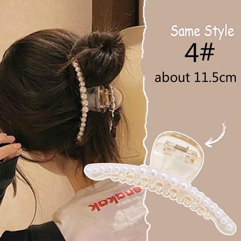 Kẹp tóc đính ngọc trai giả phong cách hàn quốc