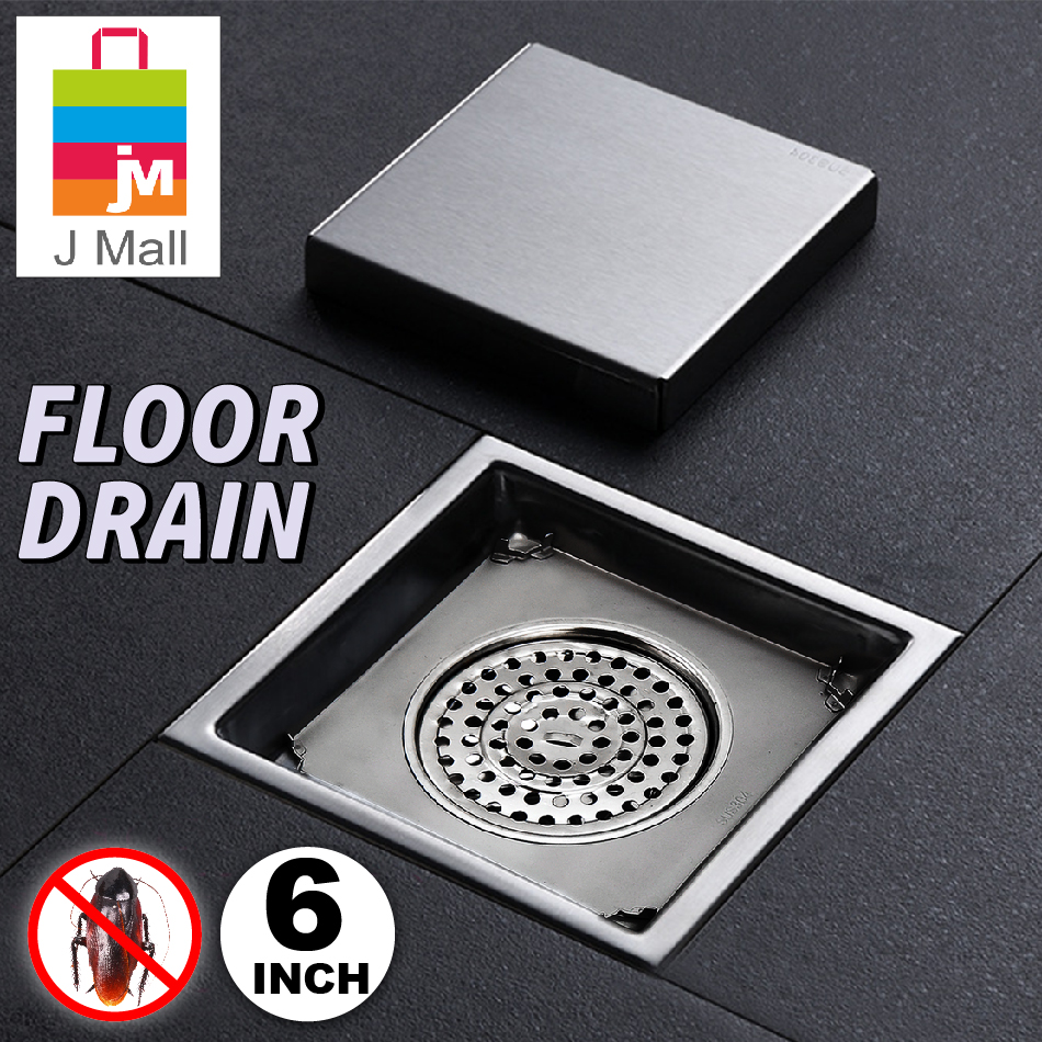 Bathroom SUS304 FLOOR GRATING TILES SQUARE Anti Odor Floor Trap Drain ...