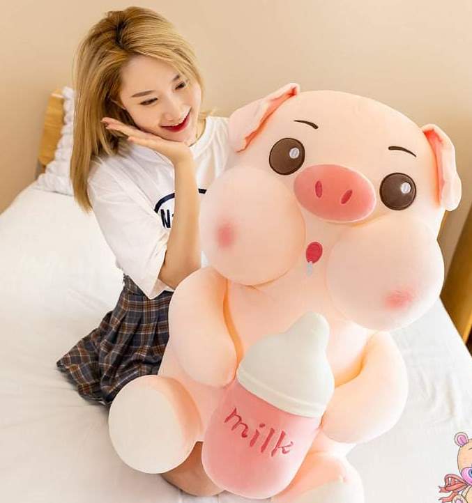 VỊT BÔNG ÔM SỮA VẢI MINISO 4 CHIỀU CAO CẤP SIZE LỚN