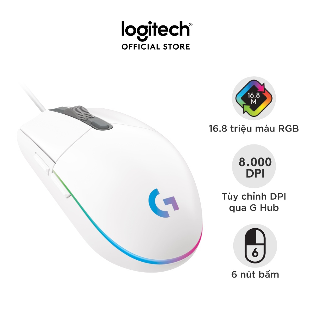 Chuột Logitech G102 G203 Lightsync RGB Black