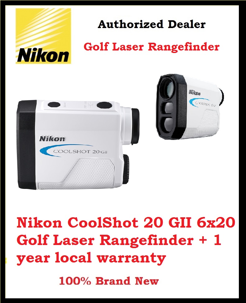 Nikon CoolShot 20 GII 6x20 Golf Laser Rangefinder + 1 year local