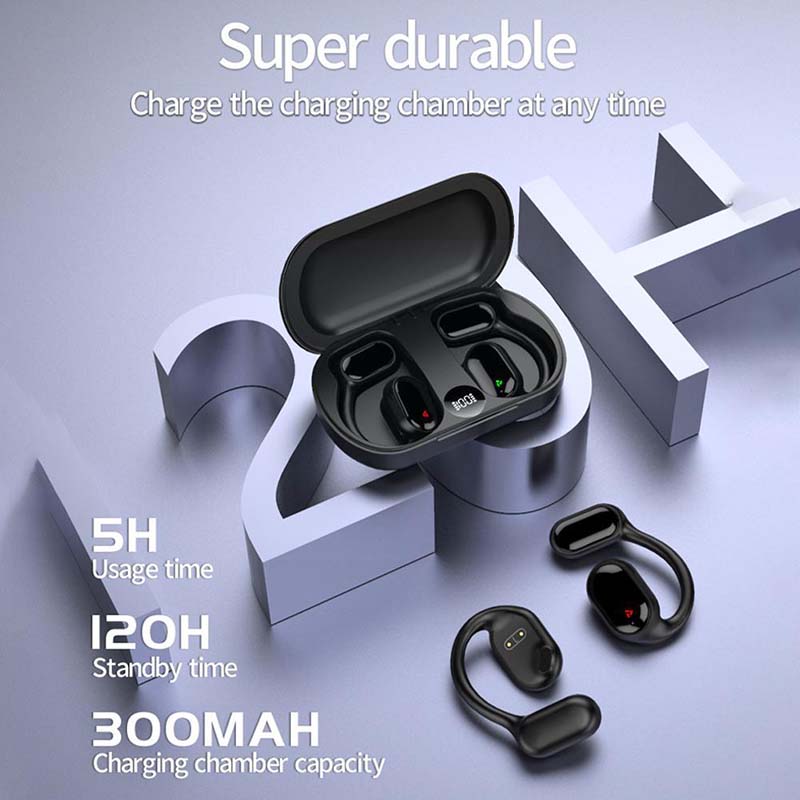 XG33 Earphones Earclip Wireless with Mic Waterproof Reduction Sport Headphones Earbud Bone Conduction Bluetooth