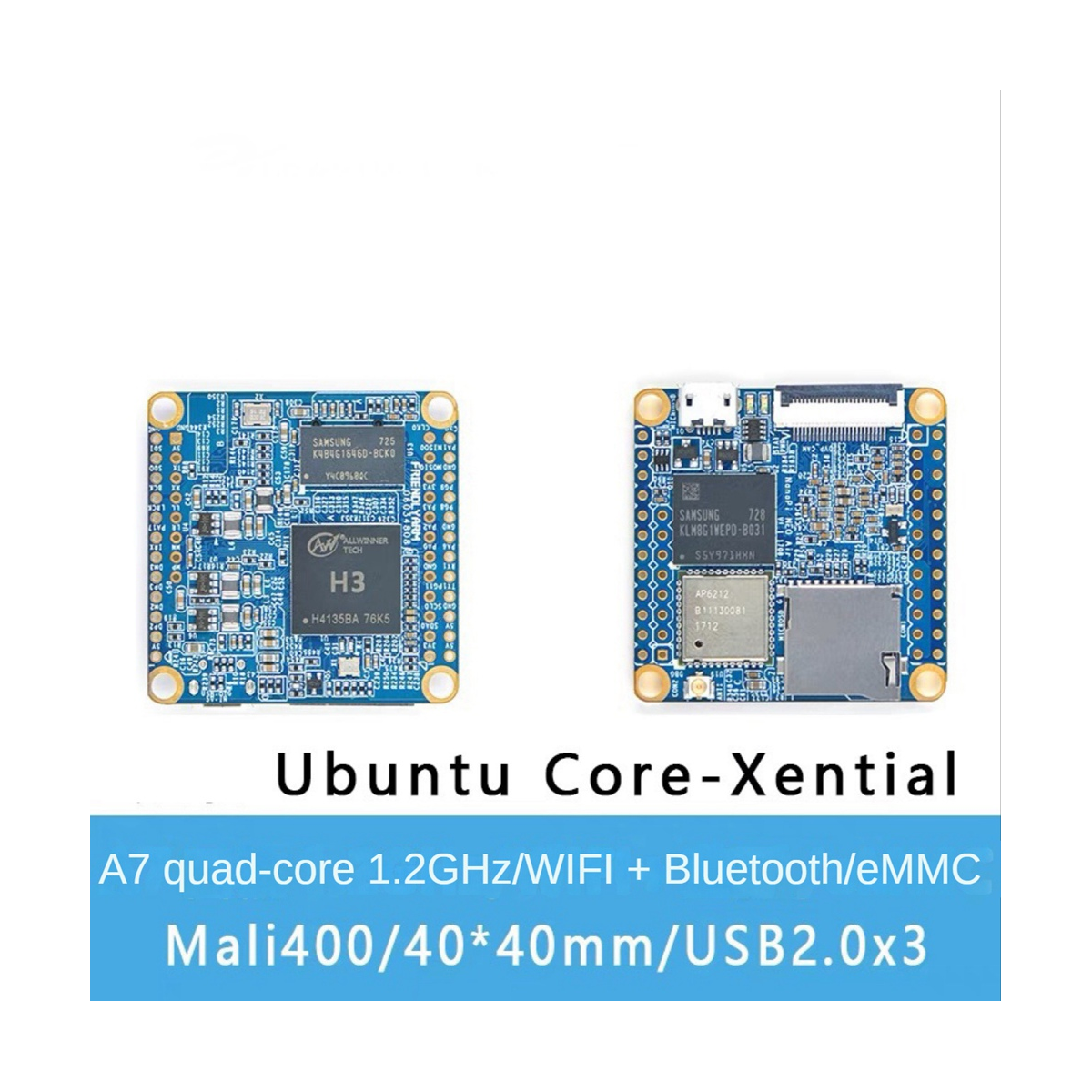 1 Set Development Board for Nanopi NEOAir Development Board IoT Development Board 512Mb RAM Wifi & Bluetooth 8Gb Emmc Allwinner H3 -Core -A7 Ubuntucore