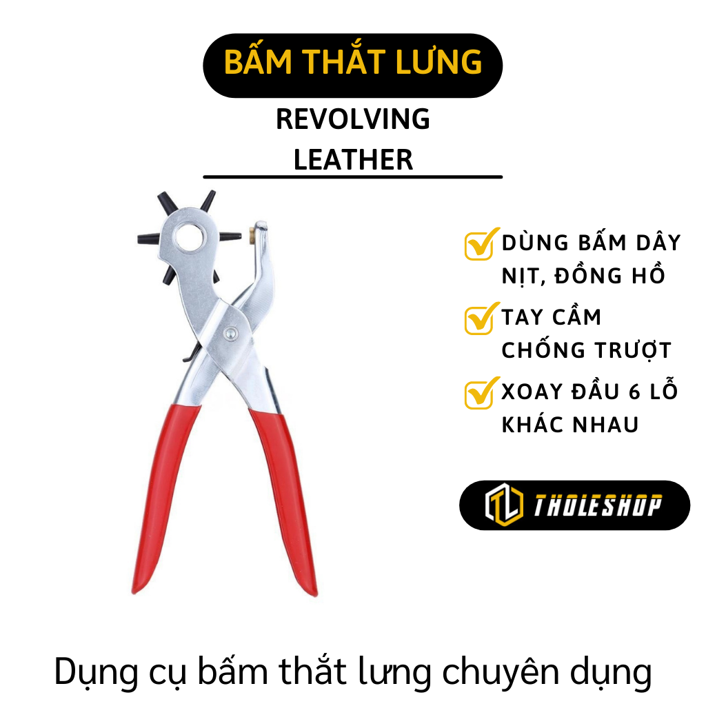Kìm bấm nịt - Kìm bấm lỗ dây nịt, dây da, dây đồng hồ - Kềm bấm thắt lưng, đục lỗ thắt lưng, dây đồng hồ tiện lợi