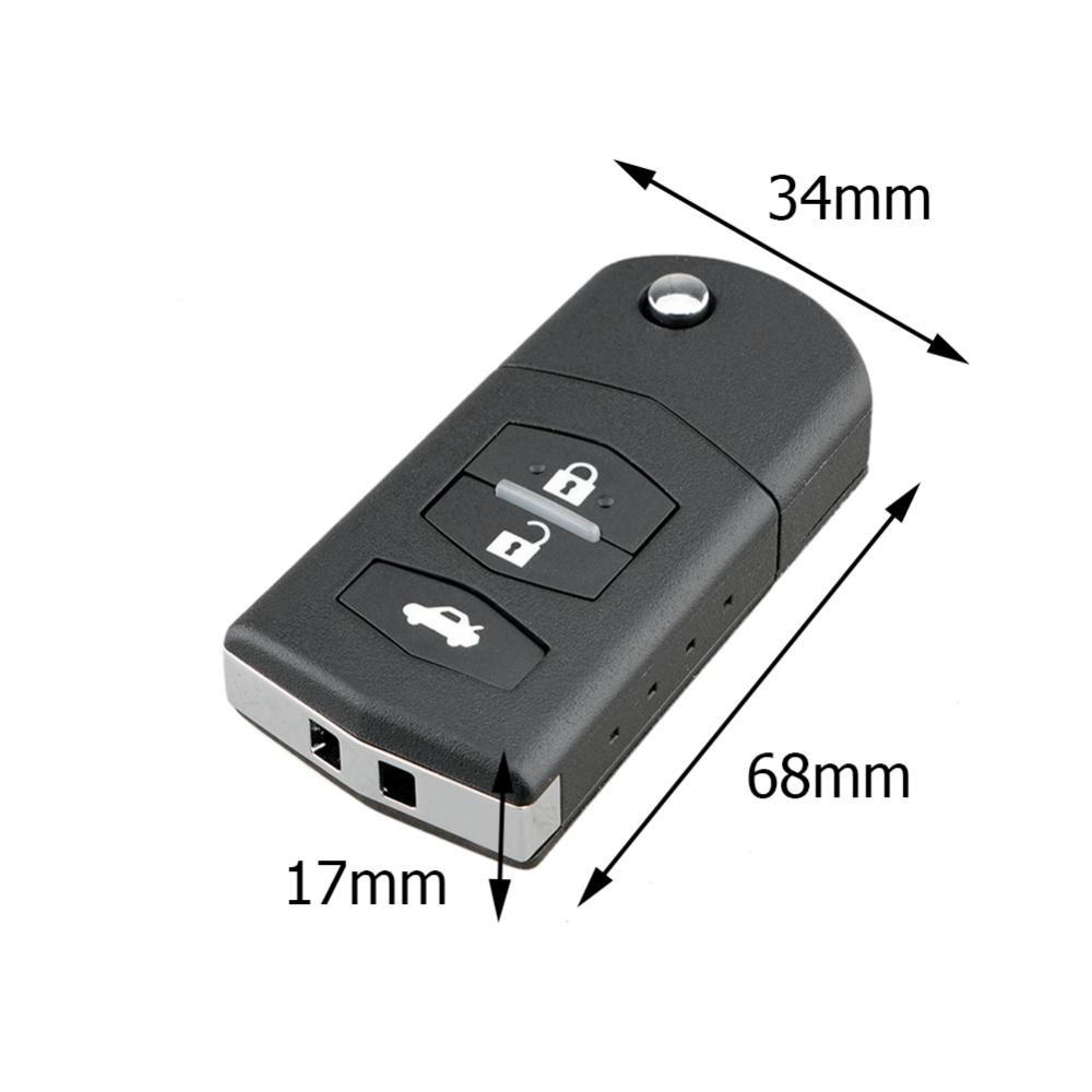 Car Remote Key Shell 3 Button Flip Folding Key Case Blank for Mazda 2 3 5 6