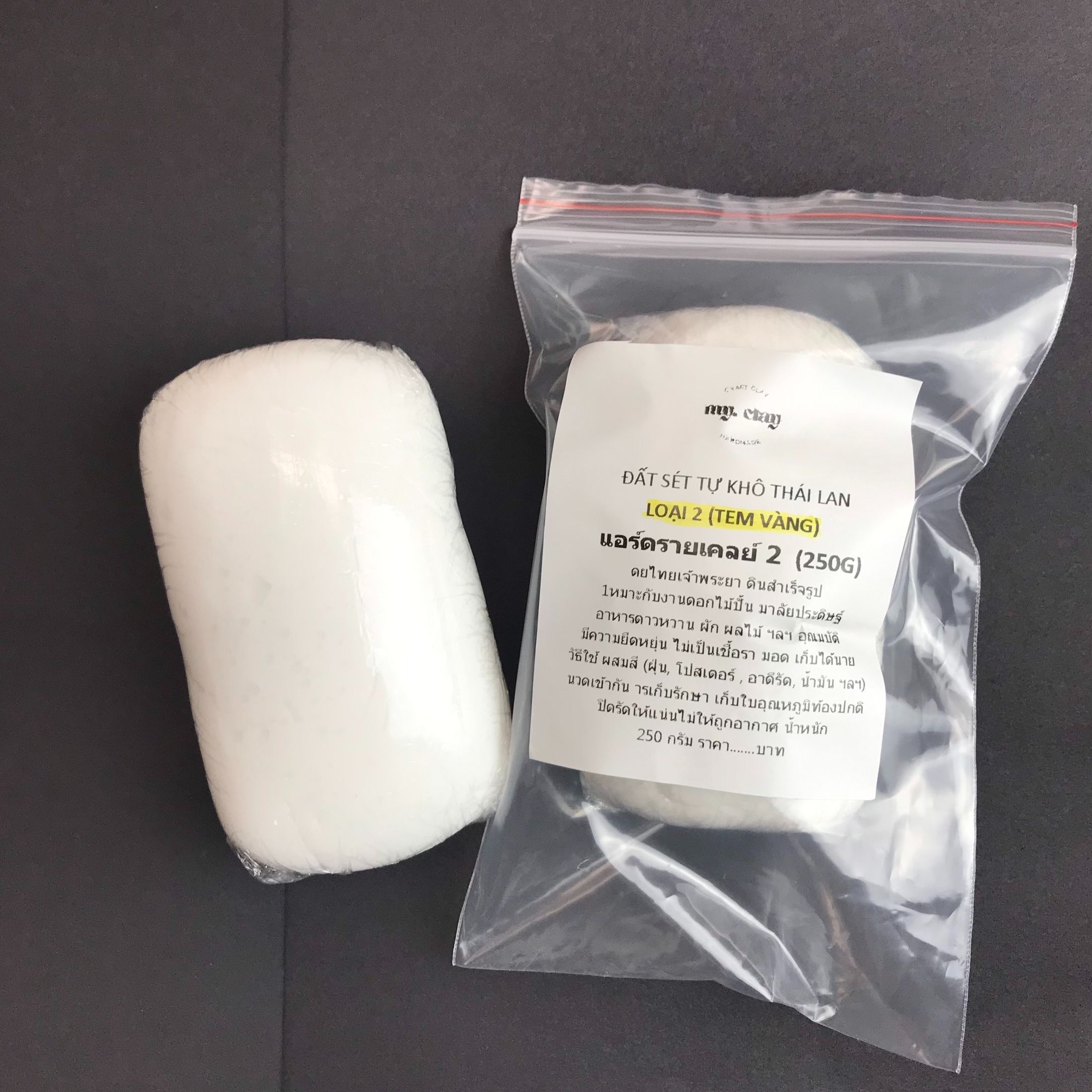 Đất sét tự khô Thái Lan (Đất sét thái) 250g nặn tượng chibi, nhẫn chunky, hoa đất sét