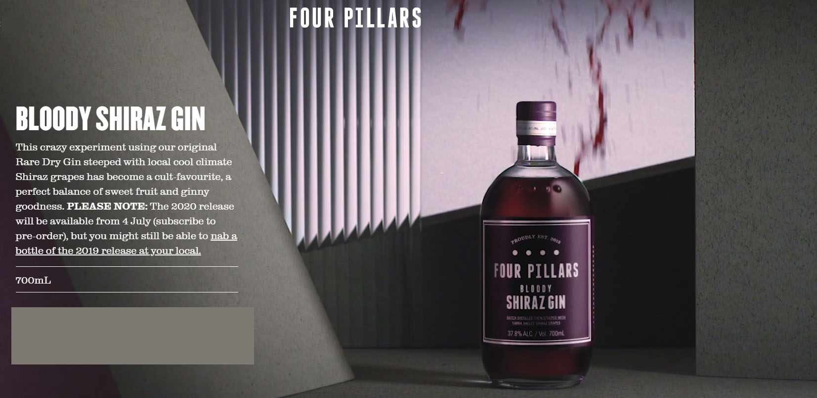 Four Pillars Bloody Shiraz Gin 37.8% 700ml | Lazada Singapore
