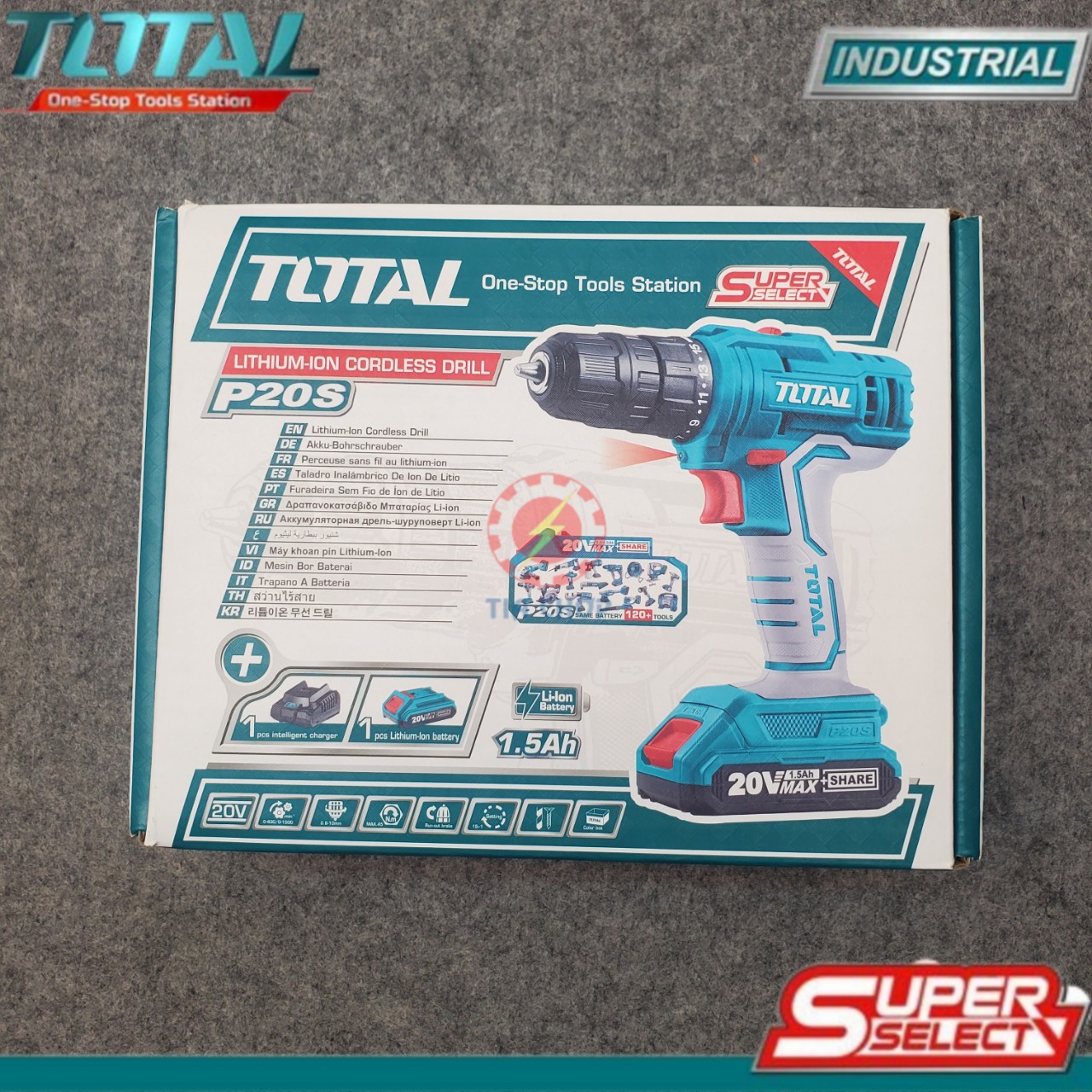 MÁY KHOAN VẶN VÍT DÙNG PIN TOTAL 20V TDLI20011