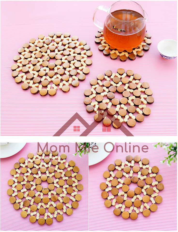 [HCM] Miếng lót nồi bằng gỗ cách nhiệt - I003