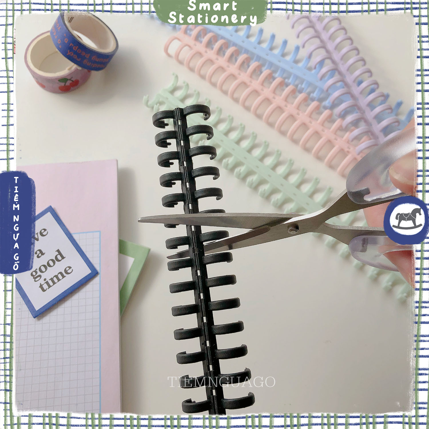 Gáy còng nhựa tự làm Binder (30 lỗ)