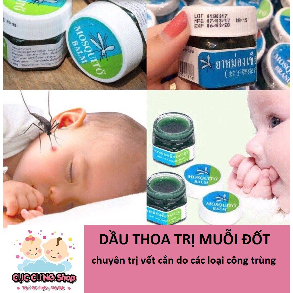 Dầu thoa muỗi đốt green thái lan