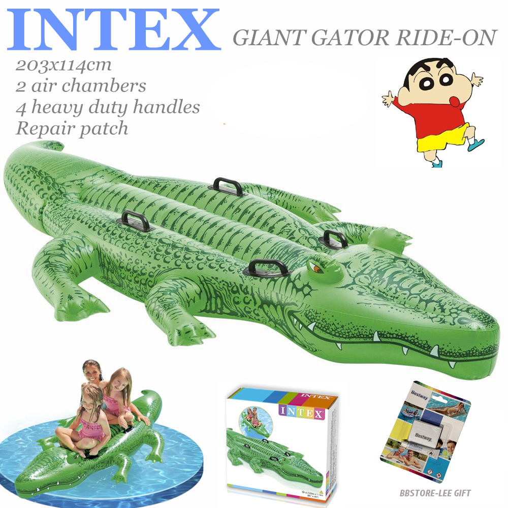 Intex Giant Gator Ride Inflatable Pool Alligator INTEX 203*114cm