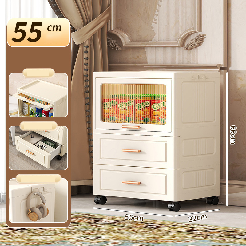 Household storage cabinets, clamshell shelves, multi-level snack storage cabinets, bedroom bedside tables, kitchen, plastic cabinets