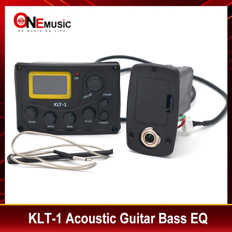 4 Band KLT-1 Acoustic Guitar Bass EQ Equalizer With Digital Procedding Tuner Guitar Pickup