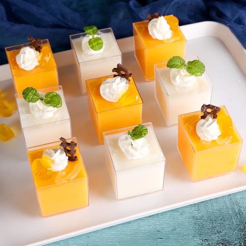10 Ly nhựa mousse,Tiramisu Vuông