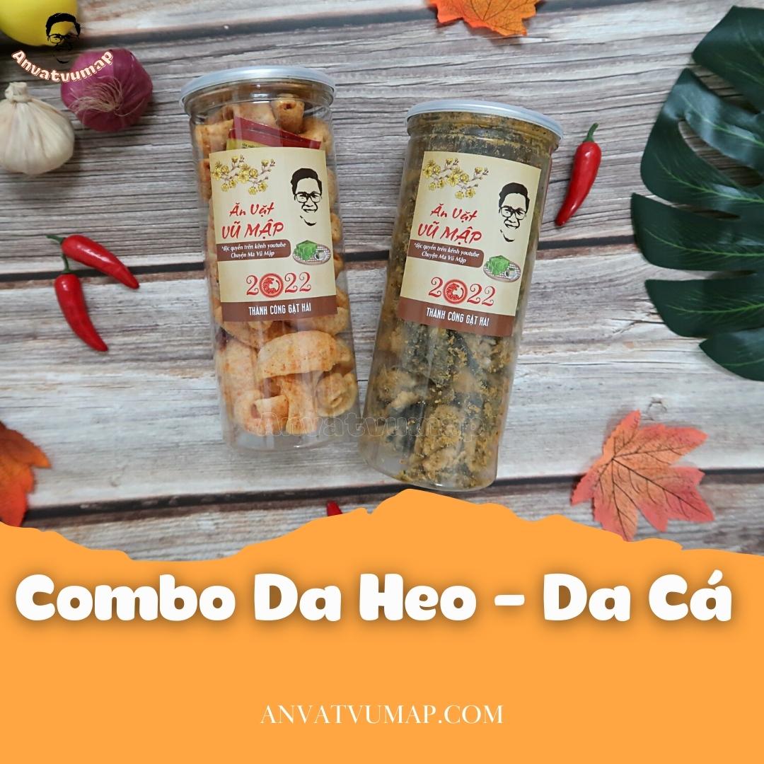 [ANVATVUMAP - NHÀ LÀM 100%] COMBO Da Heo Muối Tôm - Da Cá Trứng Muối Loại Ngon Nhất