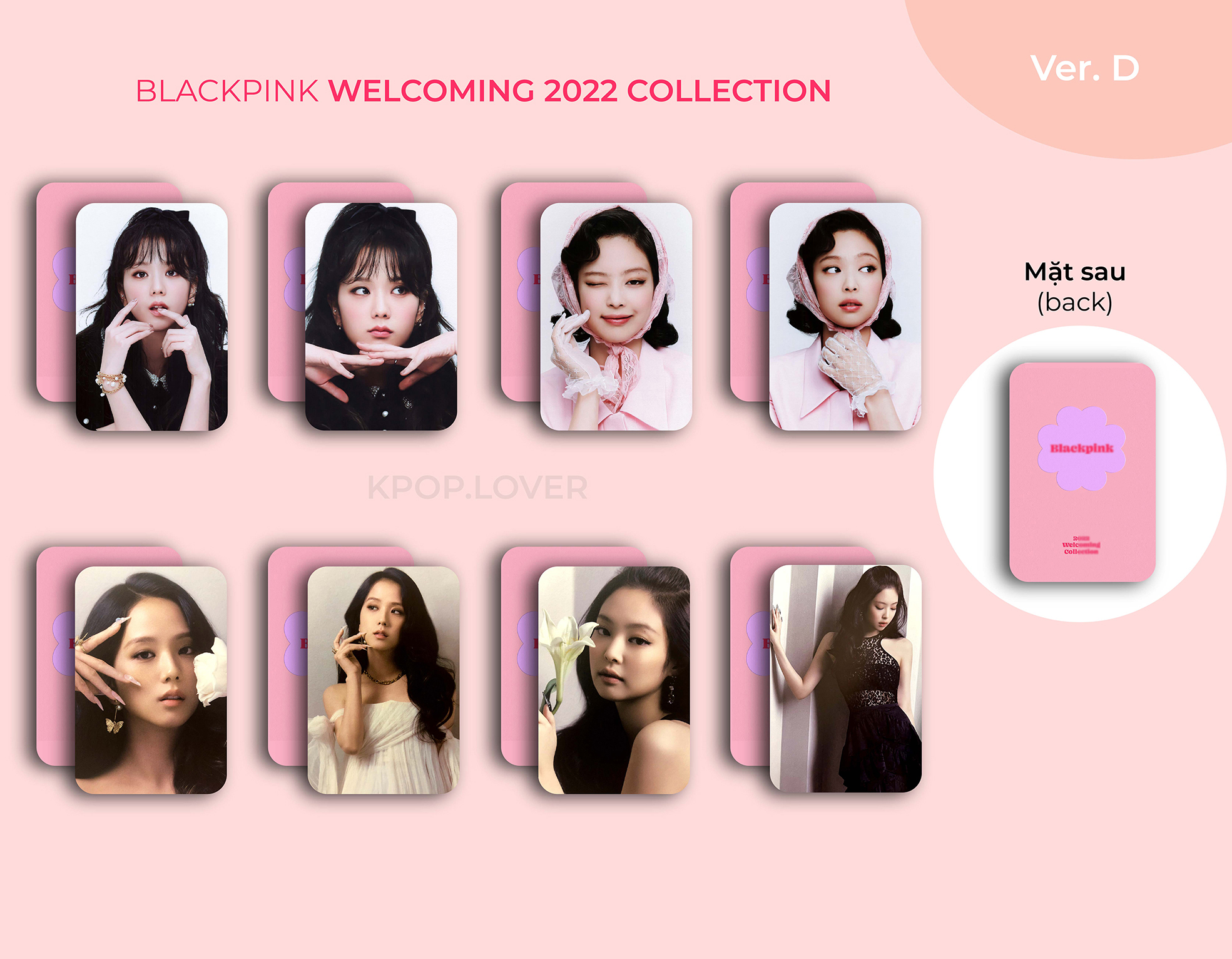 SET 8 CARD Blackpink WELCOMING COLLECTION 2022