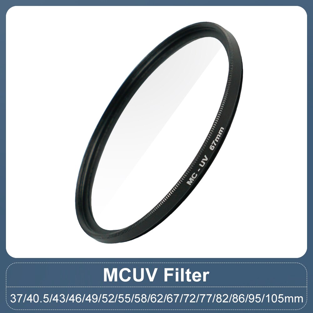 Mc uv filter lens protector 37mm 40.5mm 43mm 46mm 49mm 52mm 55mm 58mm 62mm 67mm 72mm 77 82 86 95 105 fuji sony canonuv filter