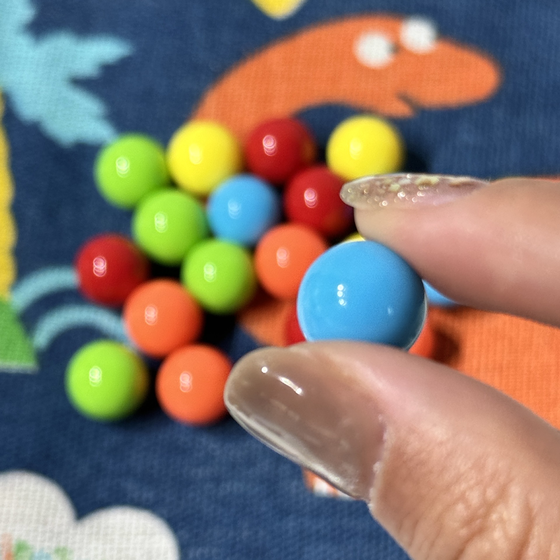 Plastic solid ball color counting probability ball diameter 1.15cm slide toy ball elementary school mathematics teaching aids