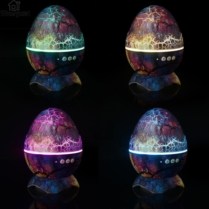 Studyset IN stock Led Dinosaur Eggs Shell Galaxy Starry Projector Bluetooth-compatible Remote Control Night Lights Children Gift