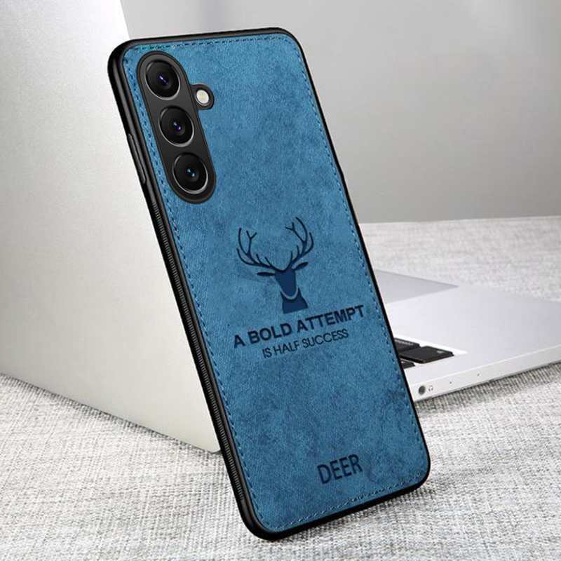 For Galaxy A16 Case Slim Hybrid Matte Deer Elk Design Cloth For Samsung Galaxy A16 Back cover Phone Cases. 