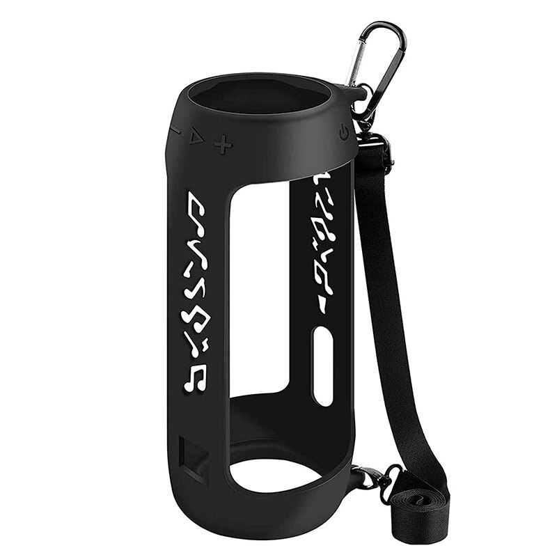 ZOPRORE Silicone Case Cover for JBL Pulse 4 Bluetooth Speaker, Travel Carrying Storage Bag with Shoulder Strap and Carabiner