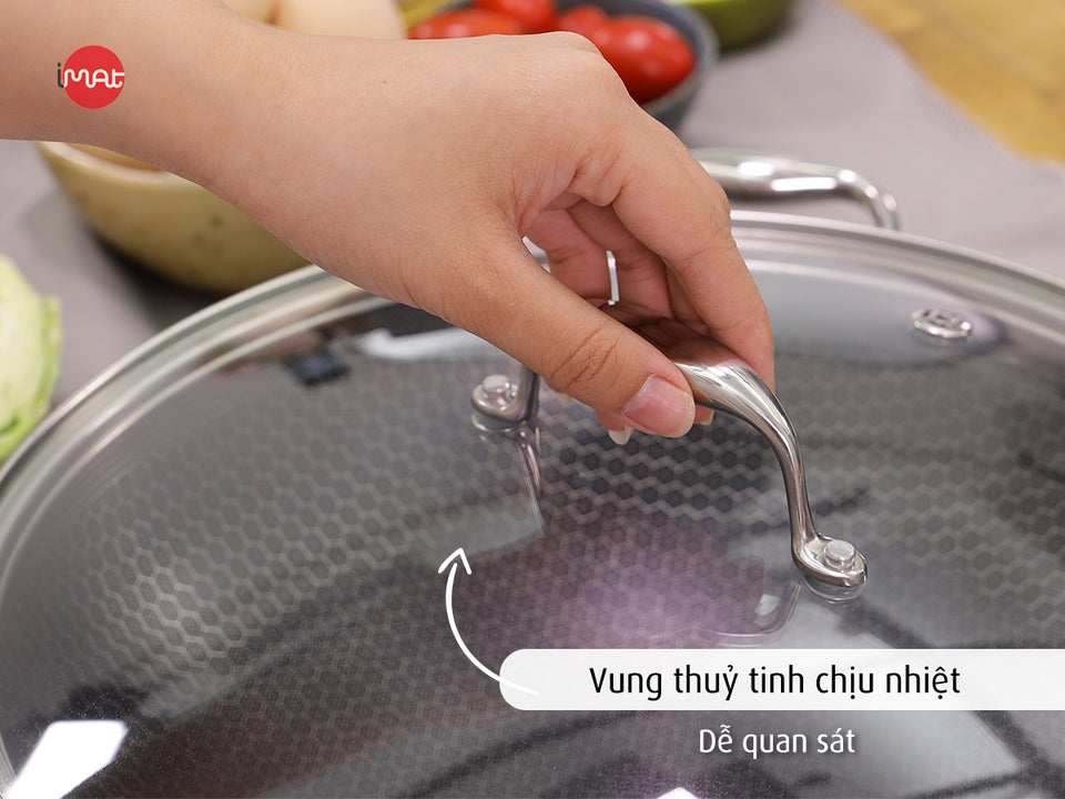 Chảo xào inox đa năng iMat Blackcube