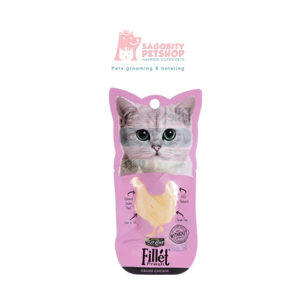 Snack phi lê dành cho mèo kit cat fillet fresh 30g - nhiều vị