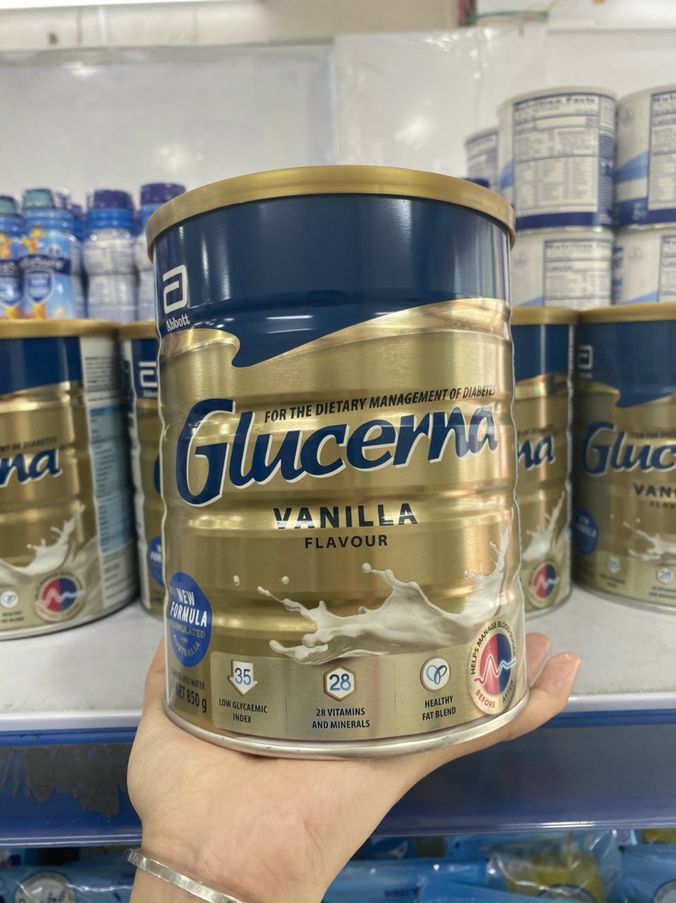 Sữa Bột Giành Cho Người Tiểu Đường Glucerna Úc 850g [Date Mới 2023]