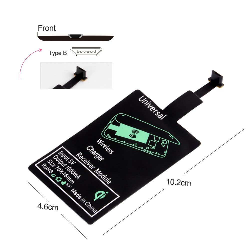 PUREMOM Mat For Android Type-C For iPhone 5 5S SE 6 6S 6Plus 7 Plus Induction Patch Charger Qi Wireless Charging Receiver Charge Coil