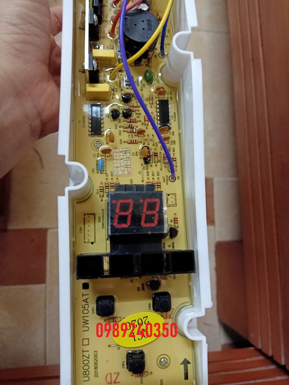 Bo mạch máy giặt AQUA 6 phím cửa đứng