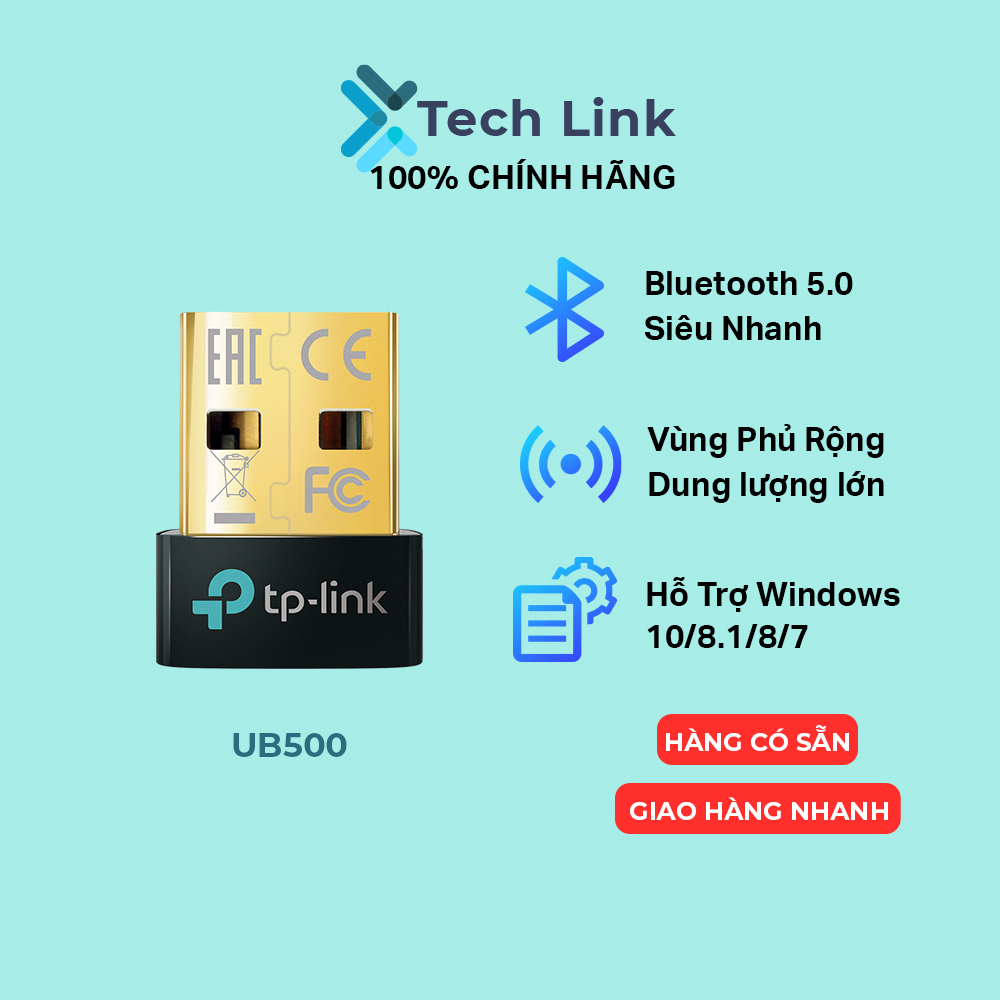 Bộ Chuyển Đổi Bluetooth TP-Link UB500 USB Nano Bluetooth 5.0 - Hãng phân phối chính thức