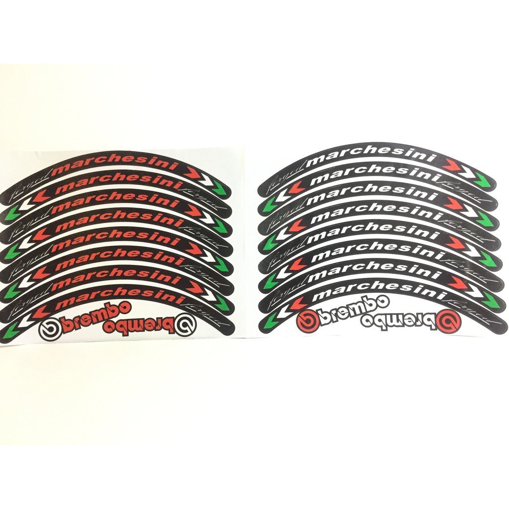 Tem Dán Vành Xe Marchesini Phản Quang 3M Chống Nước < 1 Bộ Dán được 2 bánh xe>