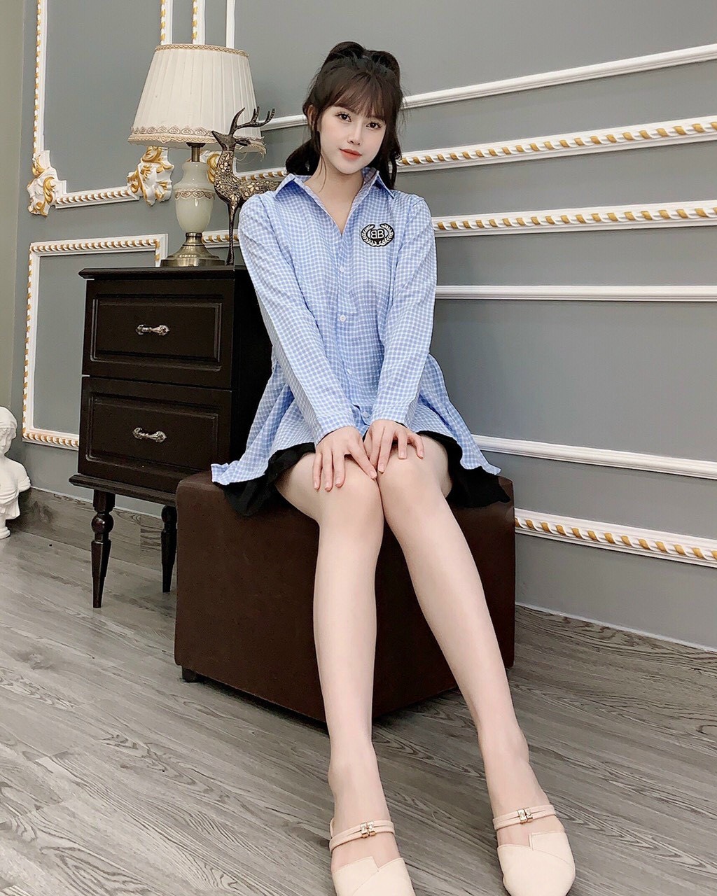[Hoàn Tiền 6%] Áo sơ mi bầu dài tay XUÂN HÈ