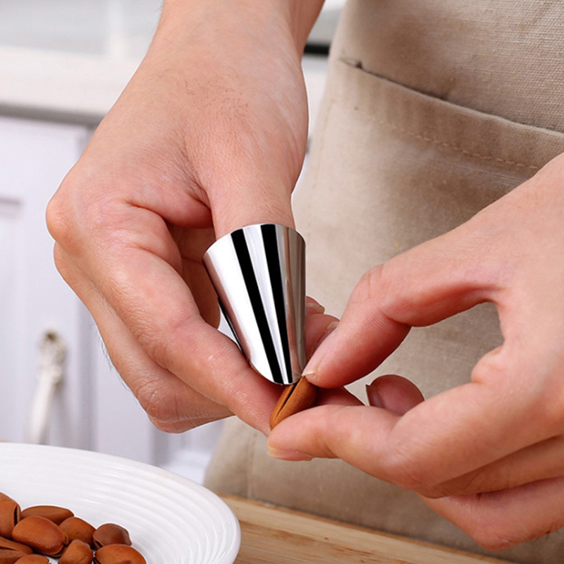 【Tinmou】🌟🌟【Hot Sale】🎈 5Pcs Stainless Steel Finger Protector Fruit Beans Garlic Peeler Kitchen Tools