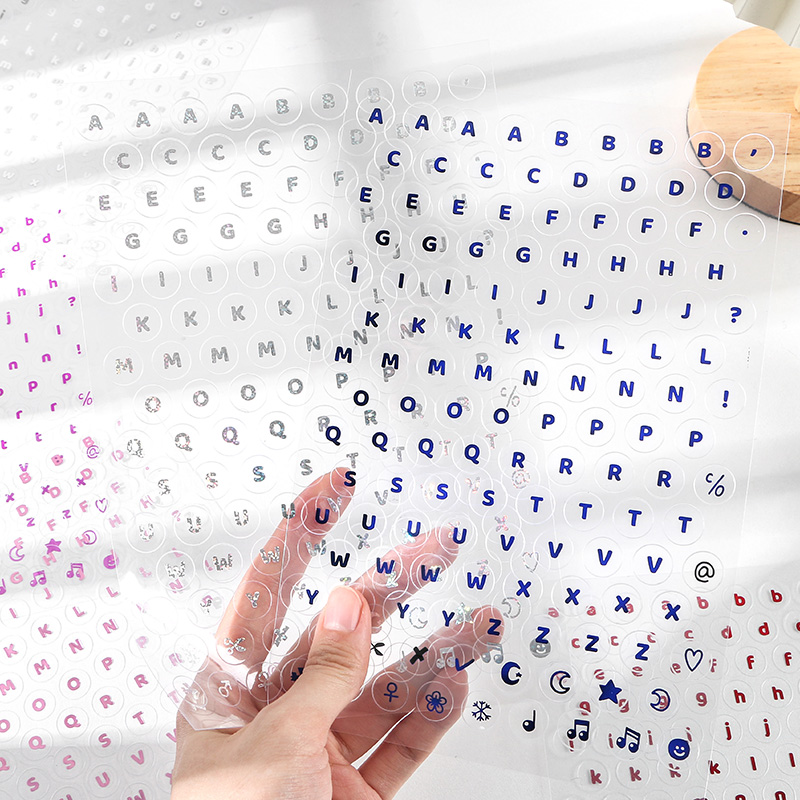 Set sticker chữ cái trang trí sổ