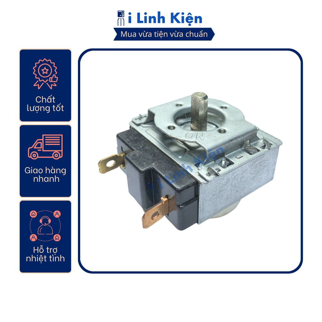 Bộ hẹn giờ cơ dkj-y trục vát 30 phút, 60 phút, 90 phút, 120 phút cho lò nướng, lò vi sóng, nồi áp suất.