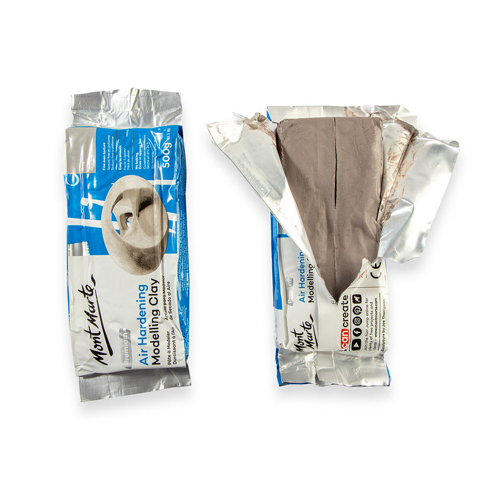 Mont Marte Air Hardening Modelling Clay-Grey 500gm.
