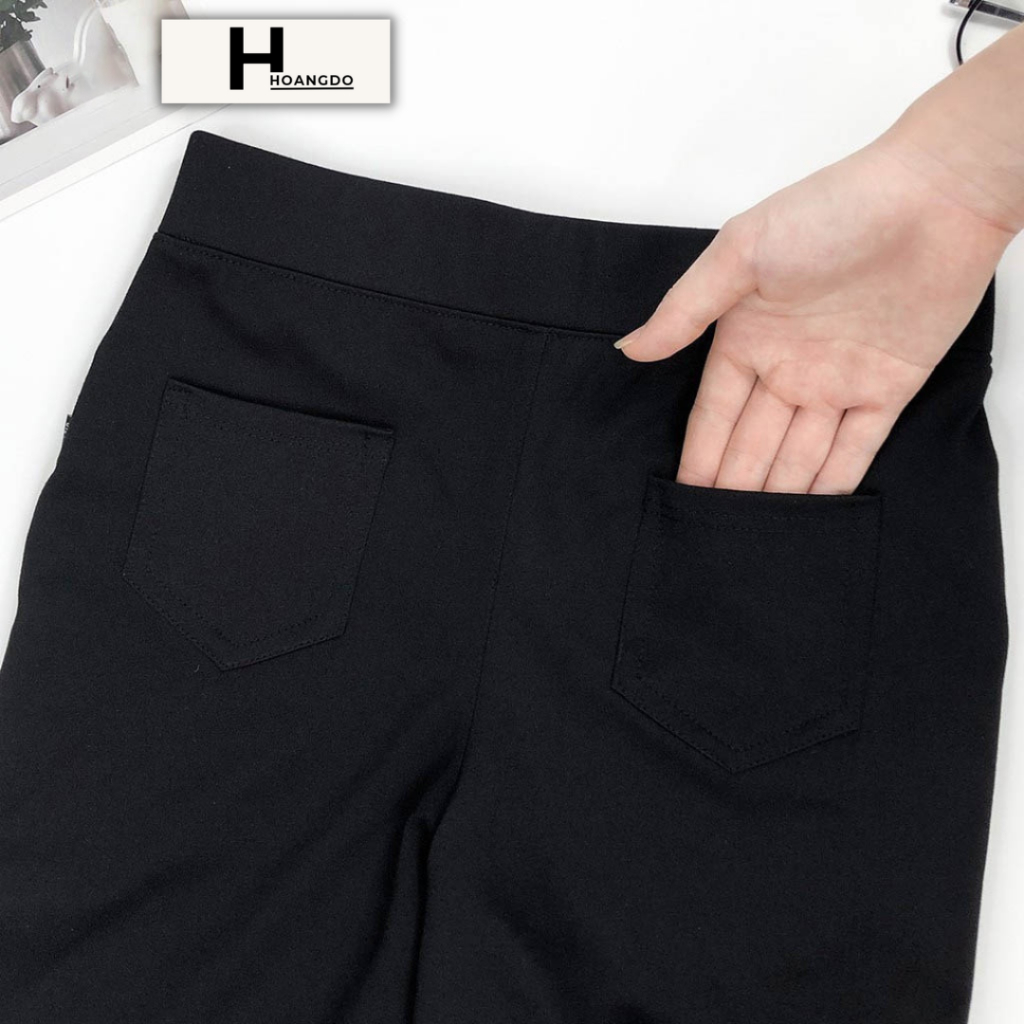 Quần legging cạp cao có túi ốp