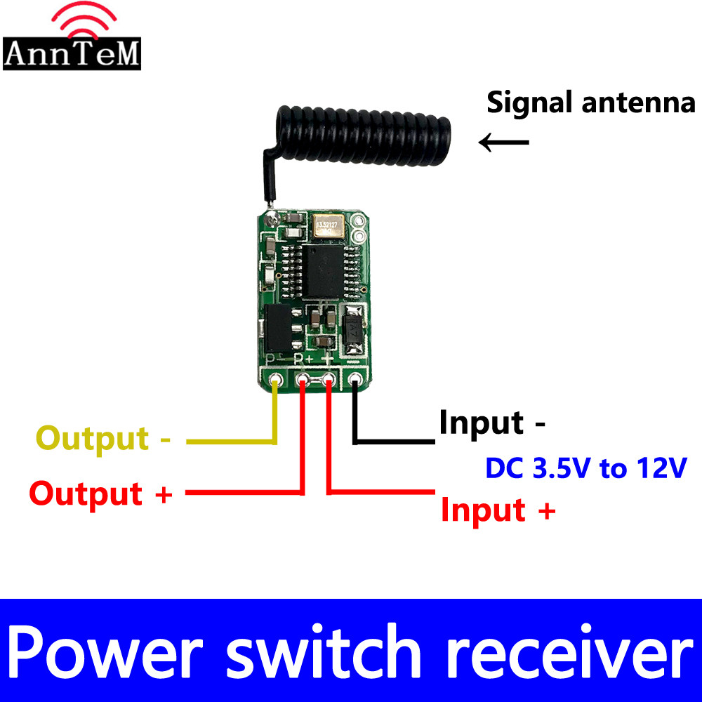 Wireless Remote Control Switch Mini Small 433mhz Rf 3.7v 5v 6v 9v 12 ...