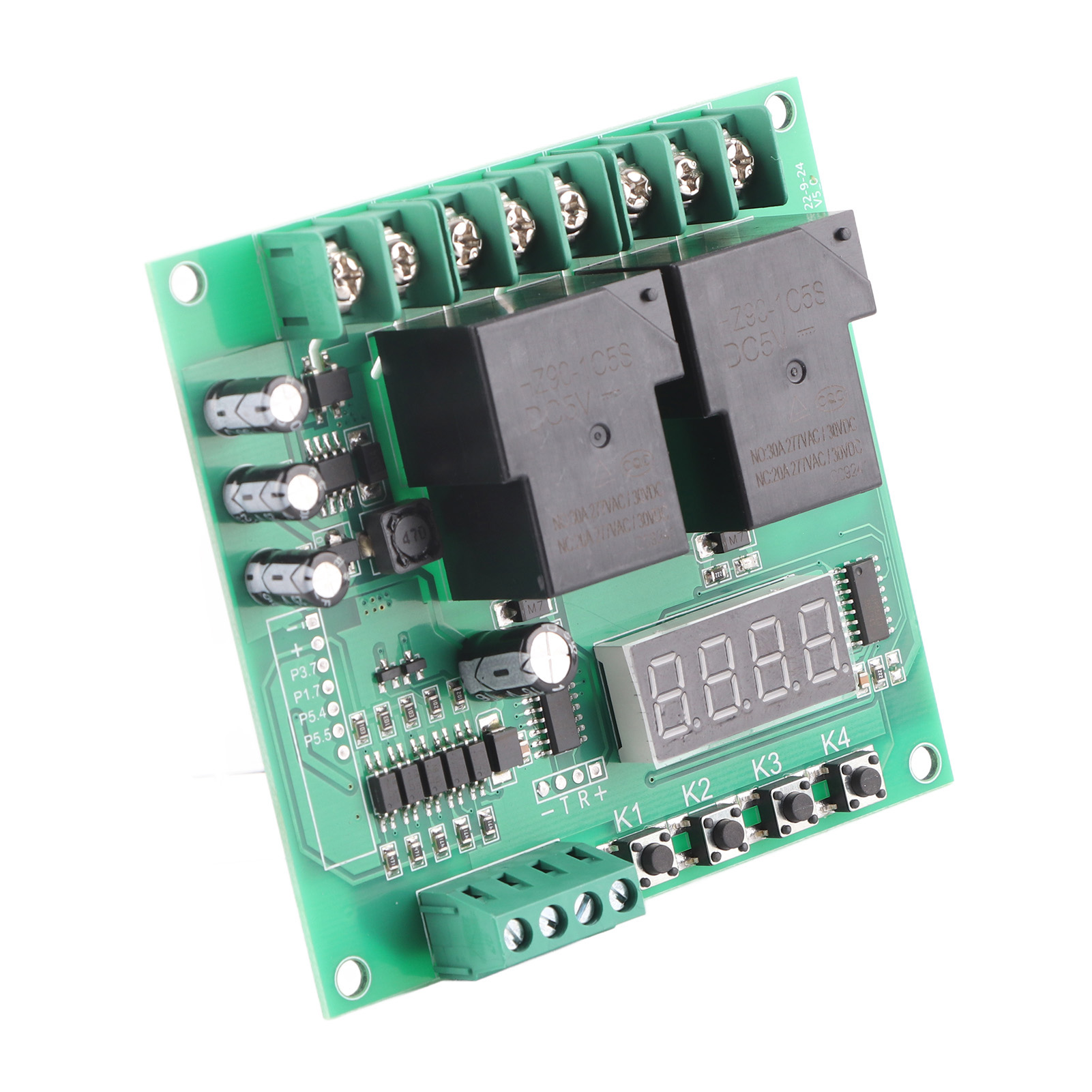 YYB-5 12v 24v Motor Forward/Reverse Control Board Two-way Relay Delay Timing Cycle Module