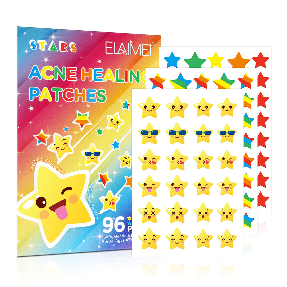 MerMer store EELHOE Star Pimple Patch Hydrocolloid Acne Stickers With Tea Tree Oil Heart-shaped Star-shaped Round Cover Dot For Acne Pimples