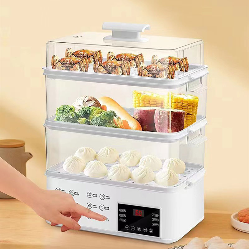 XIAOMIMIJIA Electric steamer household all-in-one multi-functional large-capacity multi-layer steamer electric steamer timer steamer