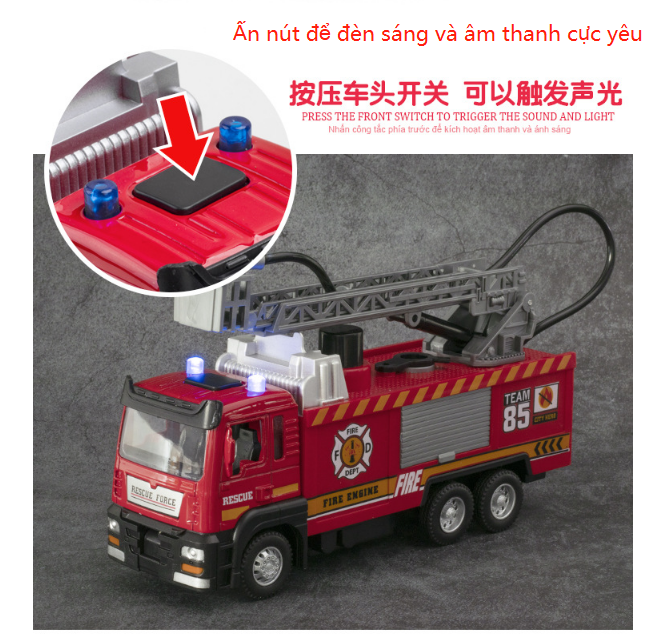 Xe ô tô cứu hỏa phun nước thật