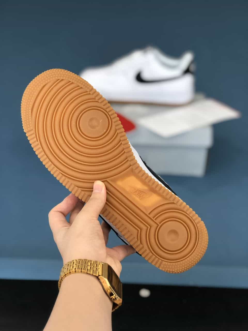 GIÀY NIK.E AIR FORCE 1 ĐẾ NÂU ( full box + bill + tất )