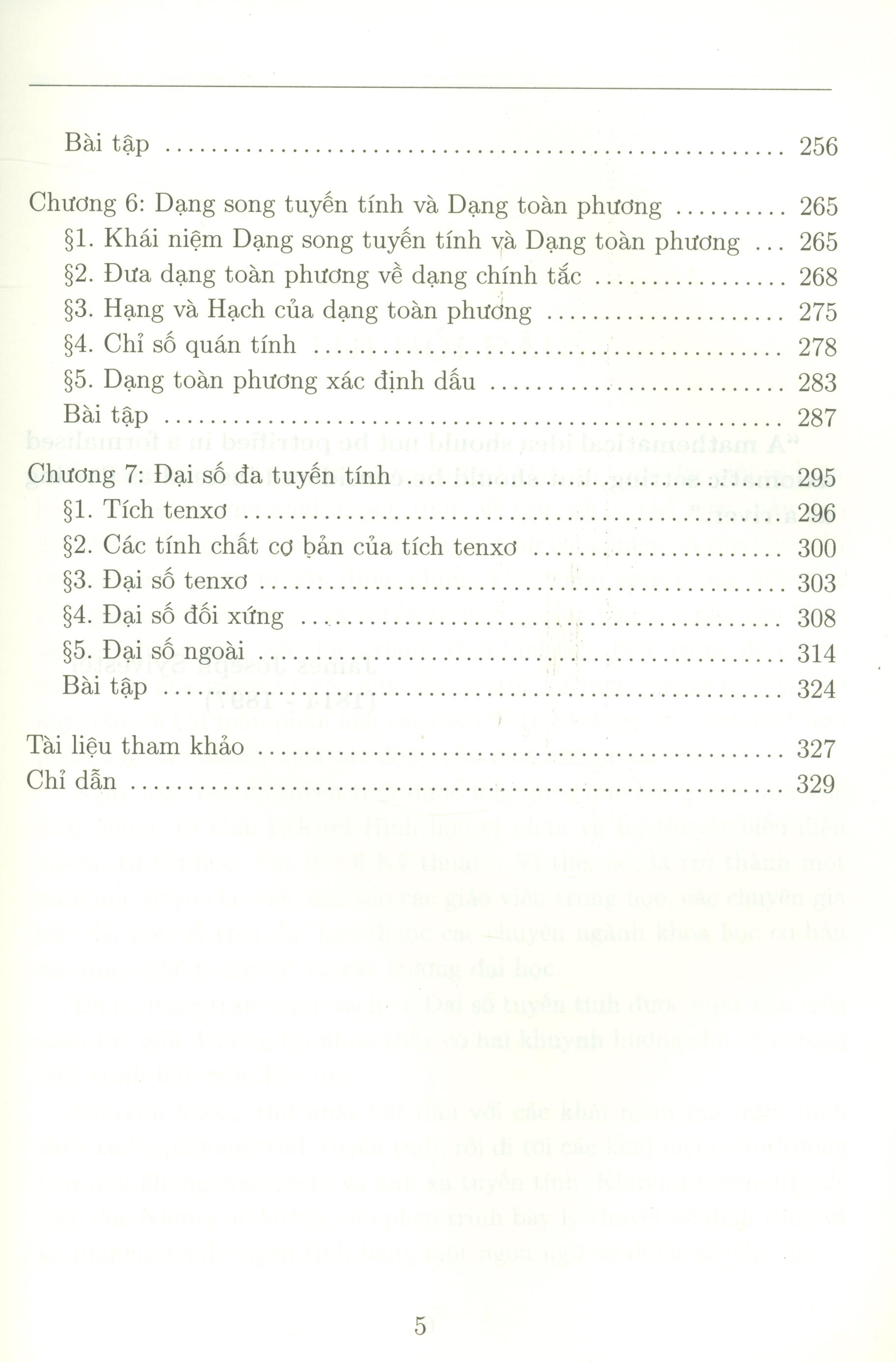 Đại Số Tuyến Tính