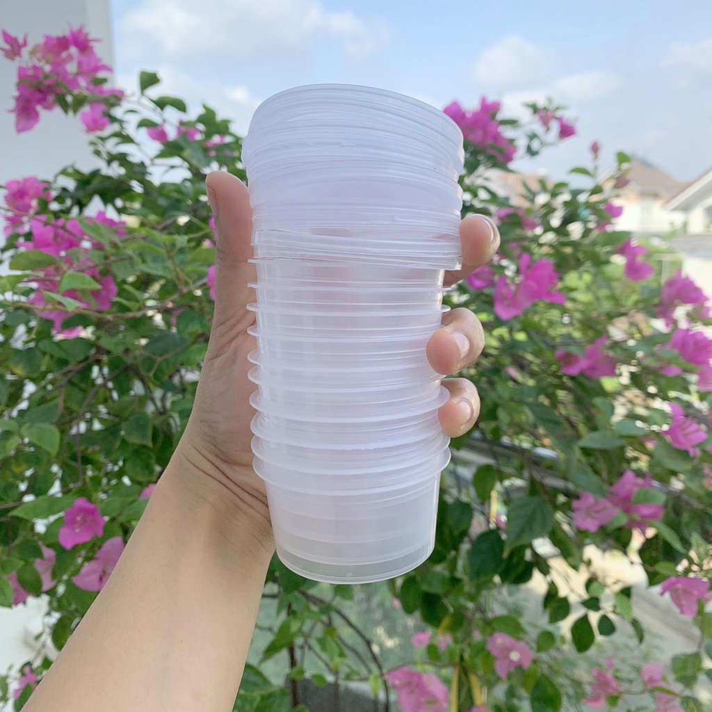 Combo 10 hũ bánh plan dùng để đựng slime/ nước chấm - nguyên liệu làm slime